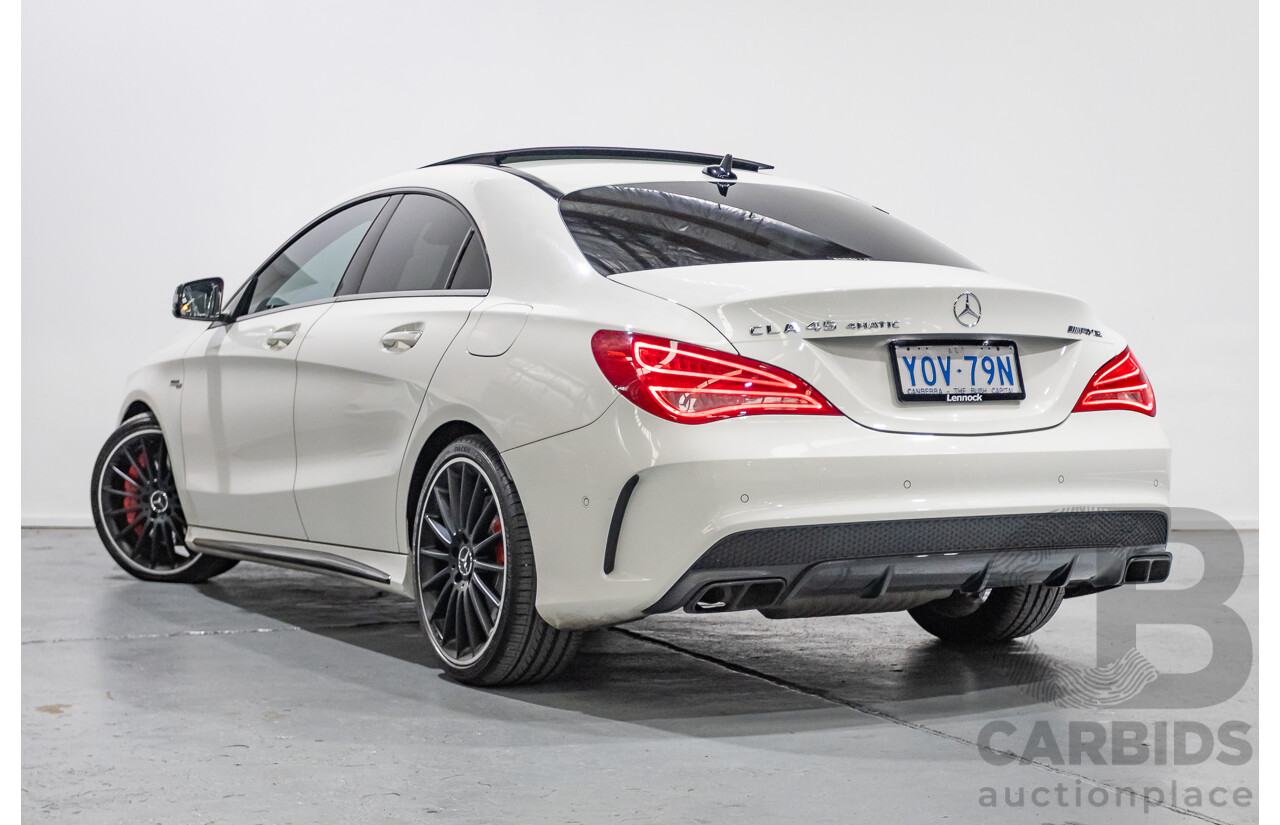 7/2015 Mercedes-Benz CLA 45 AMG (AWD) 117 MY15 4d Coupe Cirrus White Turbo 2.0L