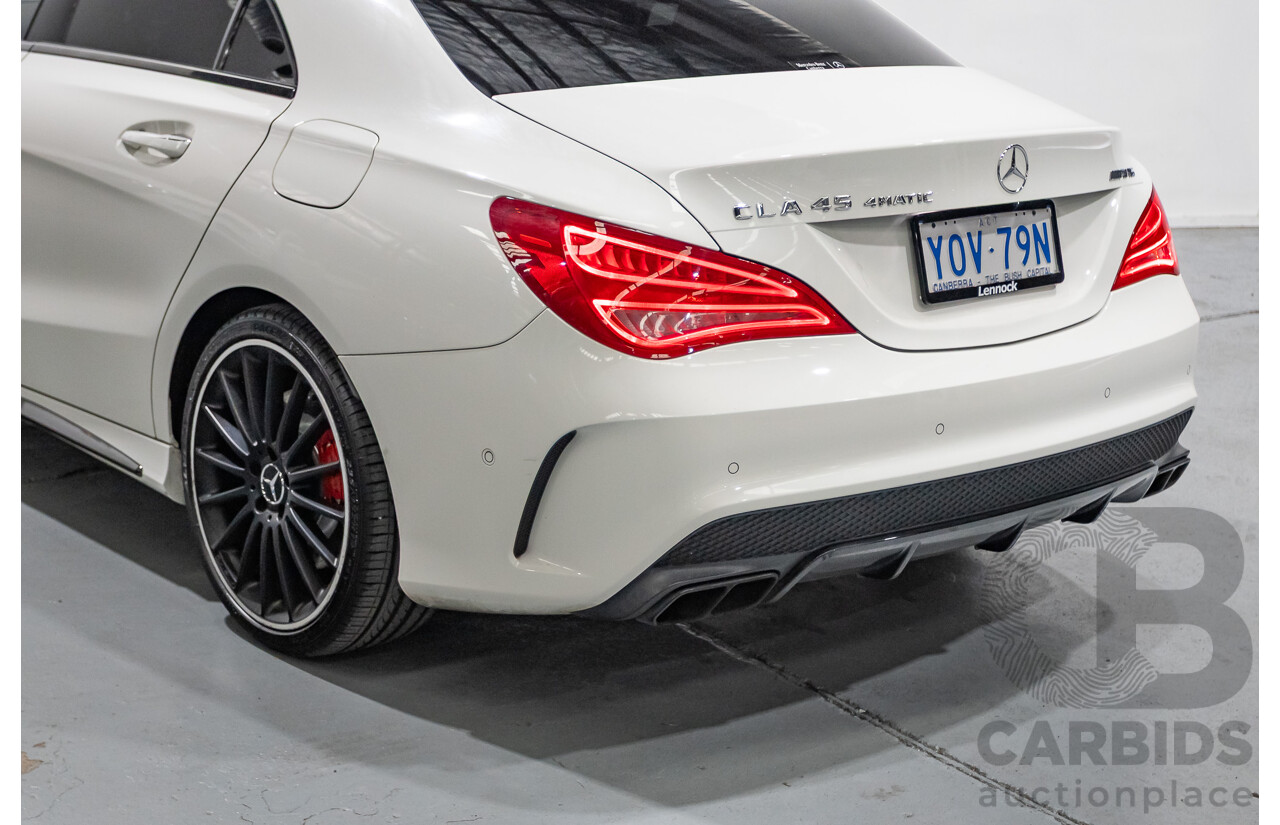 7/2015 Mercedes-Benz CLA 45 AMG (AWD) 117 MY15 4d Coupe Cirrus White Turbo 2.0L