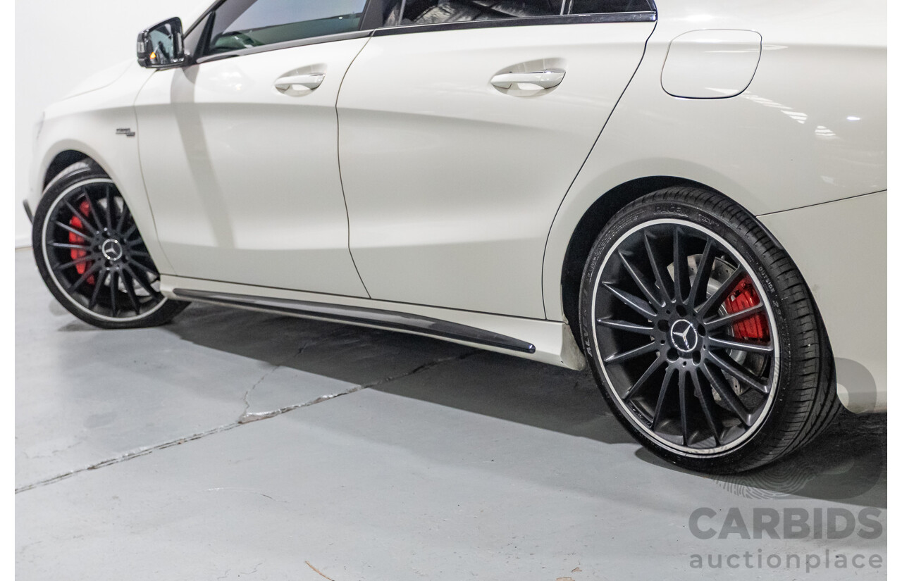 7/2015 Mercedes-Benz CLA 45 AMG (AWD) 117 MY15 4d Coupe Cirrus White Turbo 2.0L