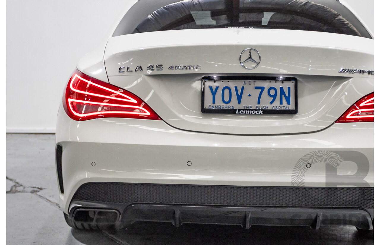 7/2015 Mercedes-Benz CLA 45 AMG (AWD) 117 MY15 4d Coupe Cirrus White Turbo 2.0L