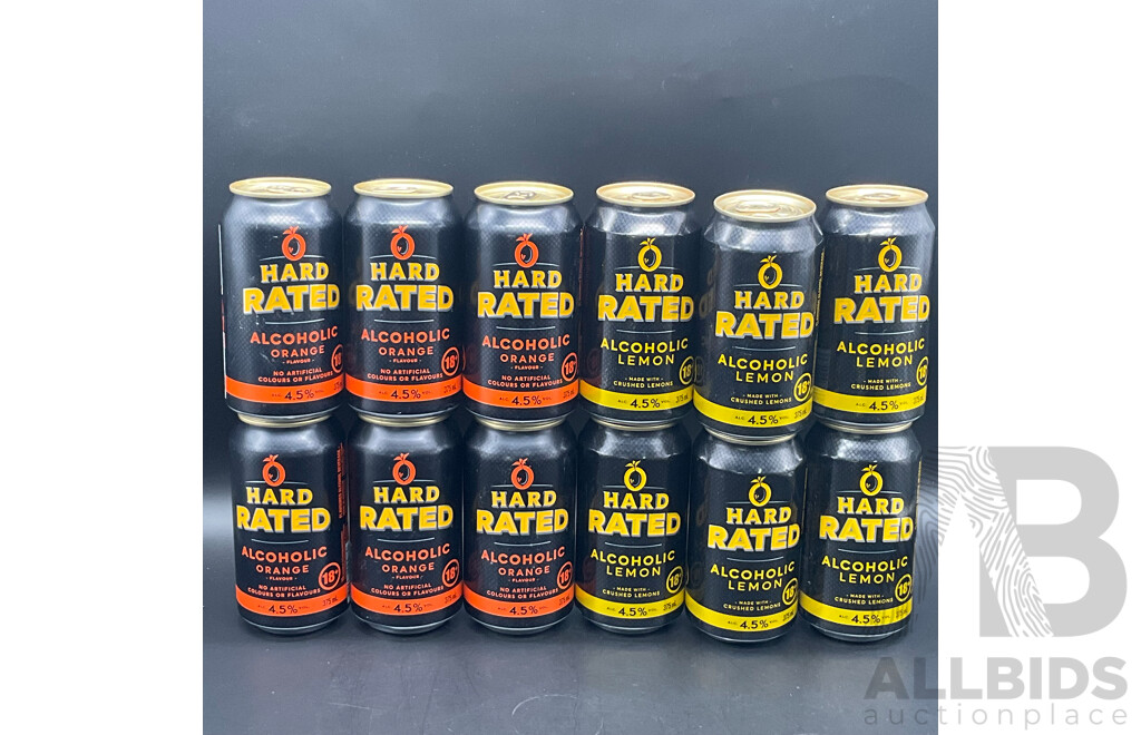 HARD RATED Orange ( X6 ), HARD RATED Lemon ( X7 )  - Lot of 13