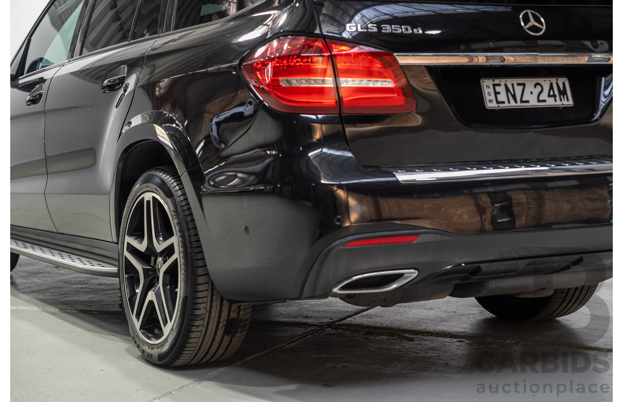12/2017 Mercedes-Benz GLS350d 4MATIC (AWD) X166 4d Wagon Black Turbo Diesel 3.0L