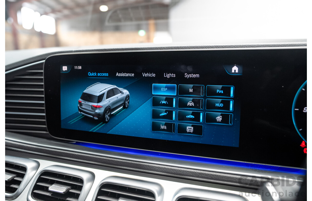 08/2020 Mercedes-Benz GLE450 4MATIC (HYBRID) AWD V167 MY19 4d 7 Seat Wagon Iridium Silver Turbo 3.0L