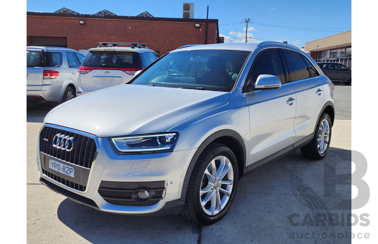 06/2013 Audi Q3 2.0 TDI Quattro (130kw) 8U 4d Wagon Silver 2.0L