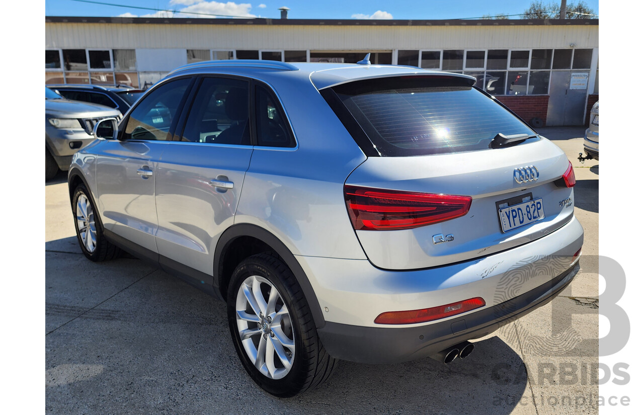 06/2013 Audi Q3 2.0 TDI Quattro (130kw) 8U 4d Wagon Silver 2.0L