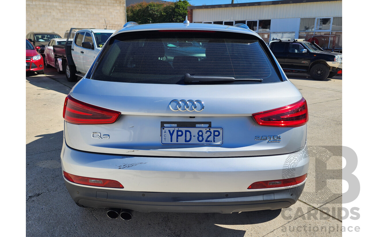 06/2013 Audi Q3 2.0 TDI Quattro (130kw) 8U 4d Wagon Silver 2.0L