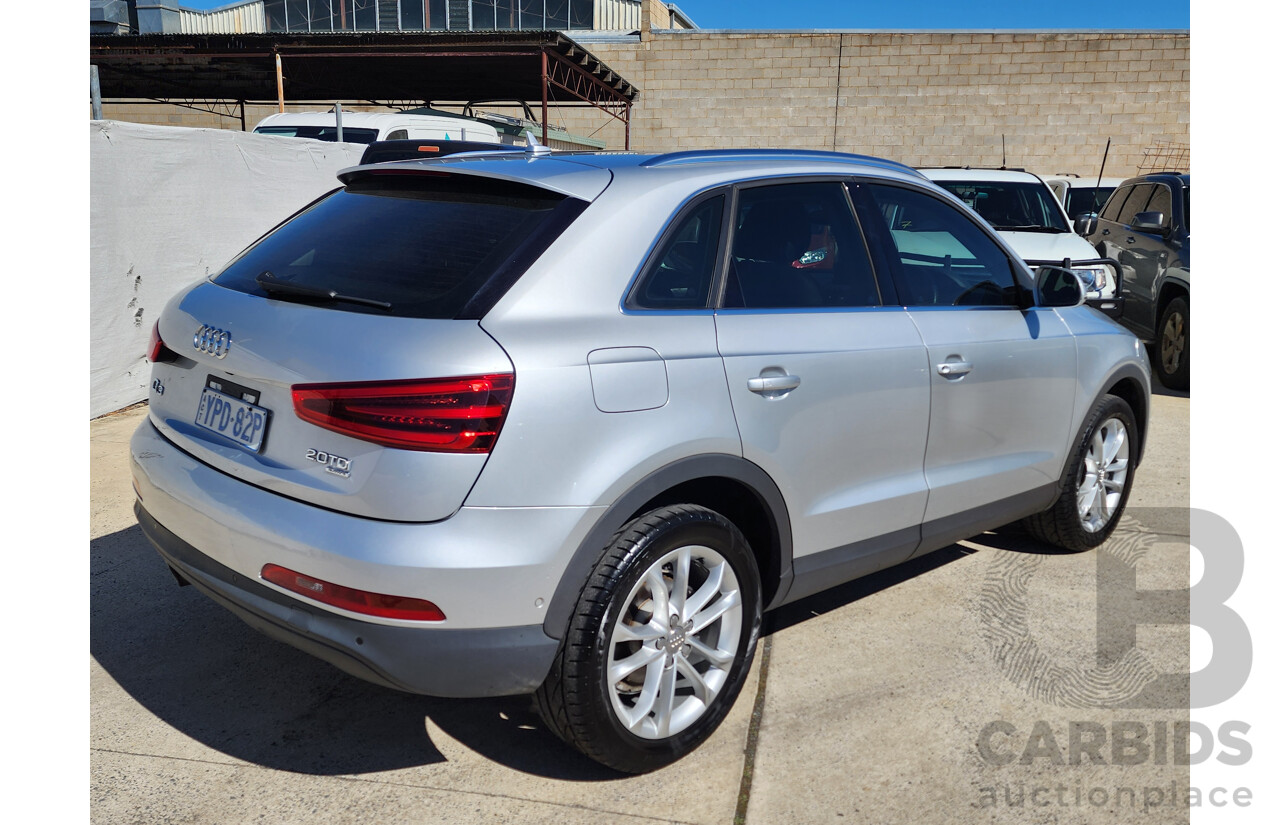 06/2013 Audi Q3 2.0 TDI Quattro (130kw) 8U 4d Wagon Silver 2.0L