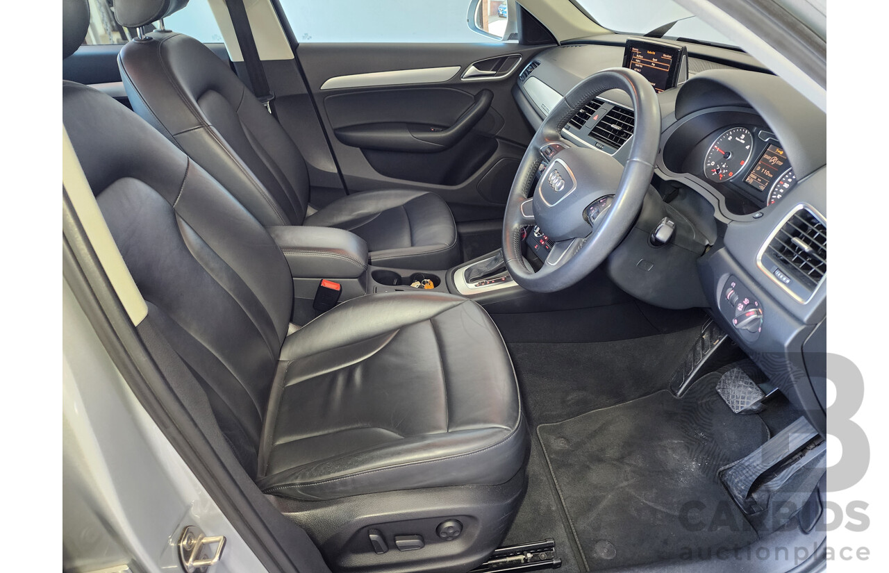 06/2013 Audi Q3 2.0 TDI Quattro (130kw) 8U 4d Wagon Silver 2.0L