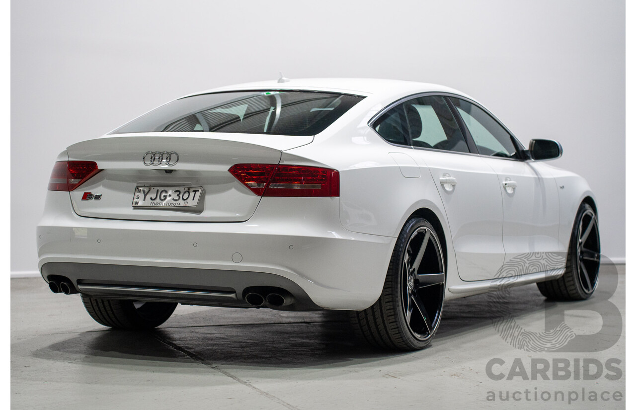 09/2010 Audi S5 Sportback 3.0 TFSI Quattro (AWD) 8T 5d Hatchback White Supercharged 3.0L