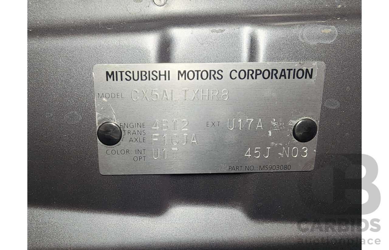01/2016 Mitsubishi Lancer GSR Sportback CJ MY15 5d Hatchback Grey 2.4L