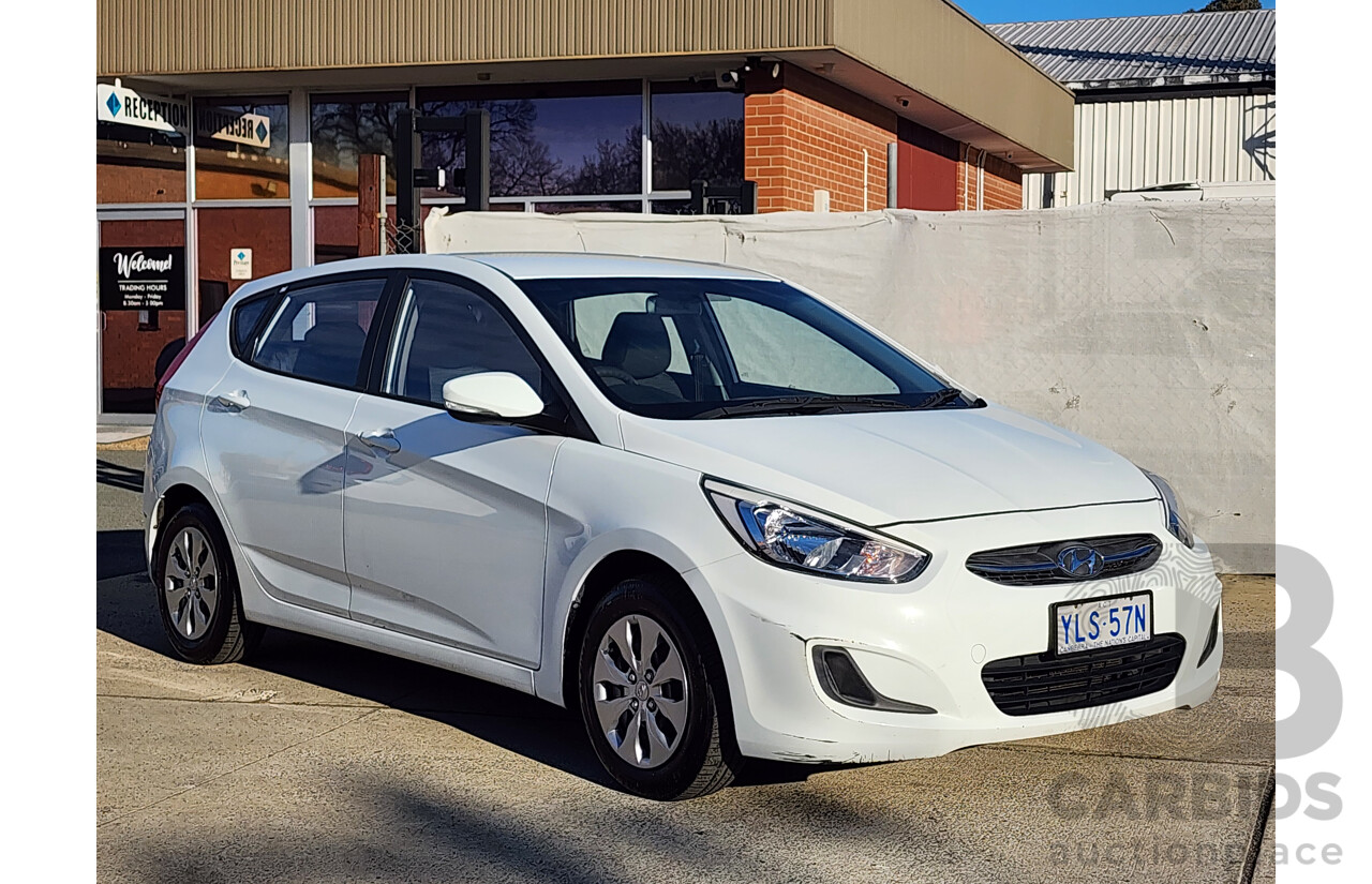 10/2016 Hyundai Accent Active RB4 MY17 5d Hatchback White 1.4L
