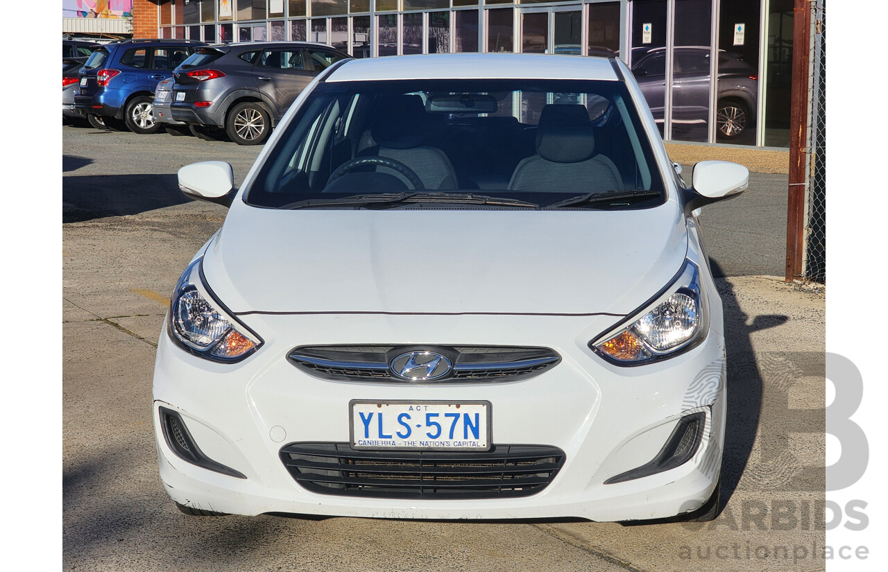 10/2016 Hyundai Accent Active RB4 MY17 5d Hatchback White 1.4L