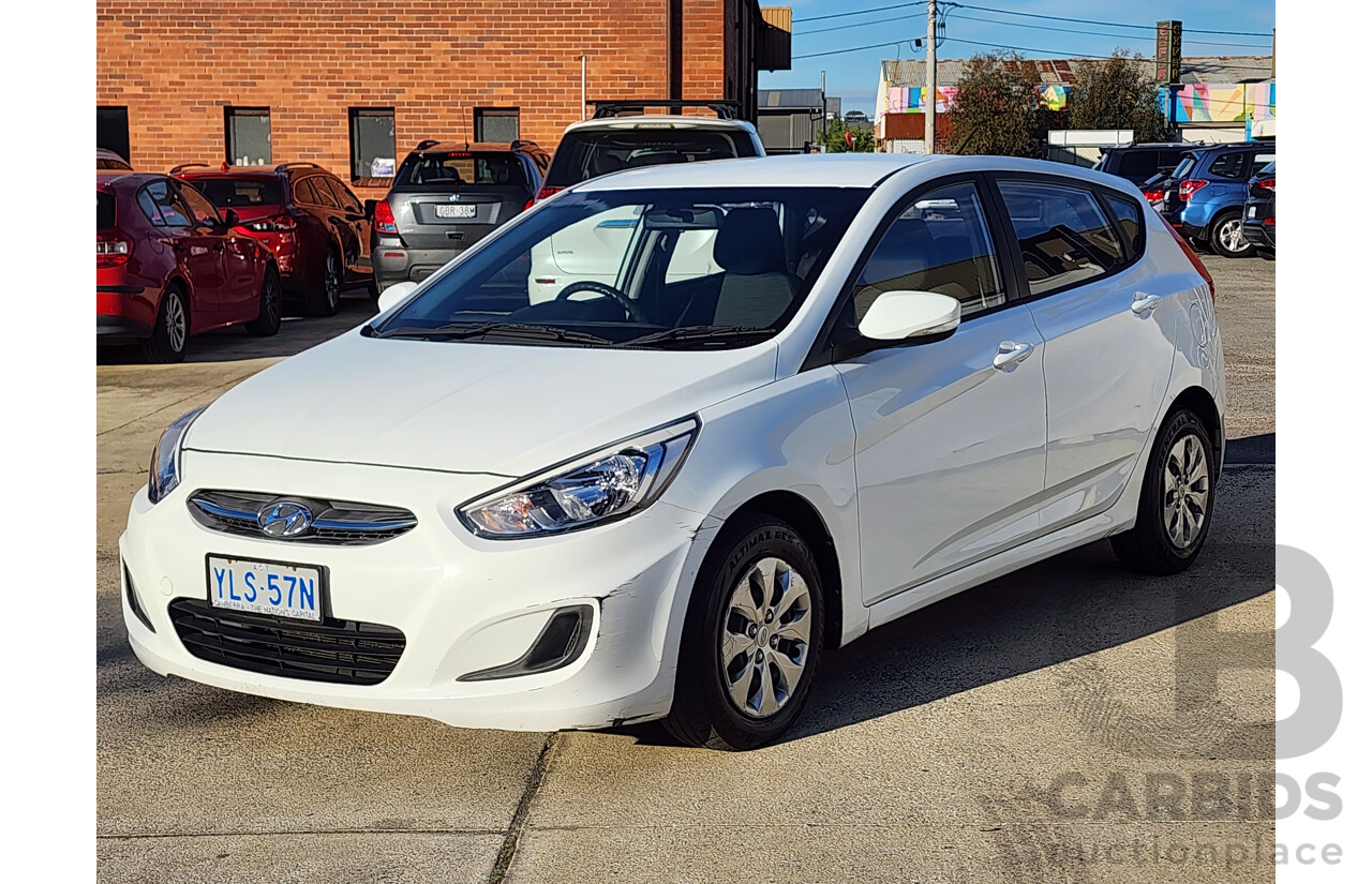 10/2016 Hyundai Accent Active RB4 MY17 5d Hatchback White 1.4L