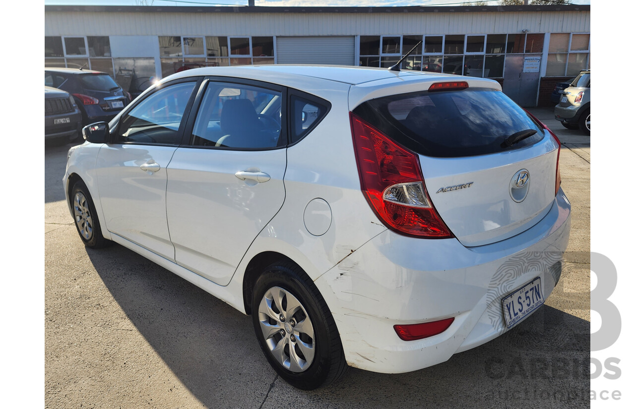 10/2016 Hyundai Accent Active RB4 MY17 5d Hatchback White 1.4L