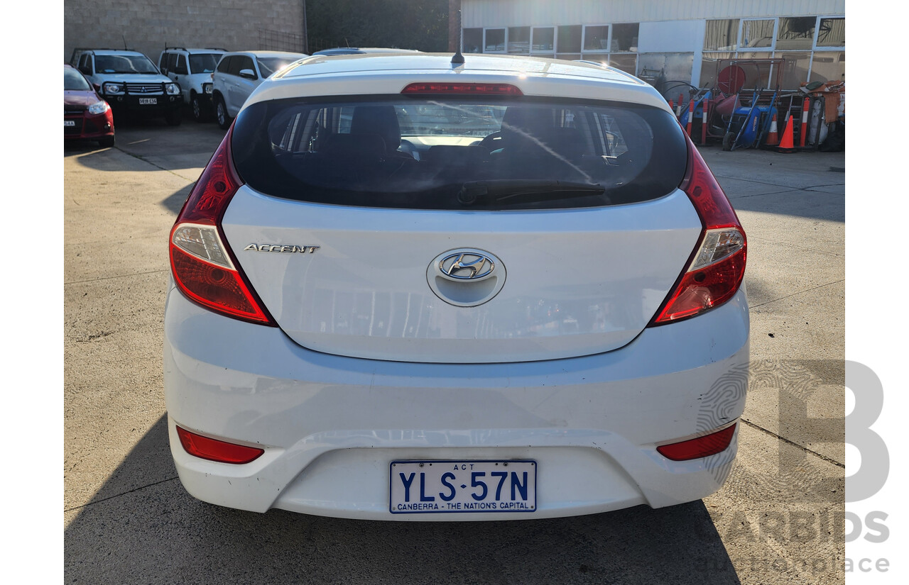 10/2016 Hyundai Accent Active RB4 MY17 5d Hatchback White 1.4L