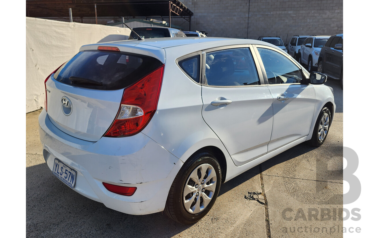 10/2016 Hyundai Accent Active RB4 MY17 5d Hatchback White 1.4L