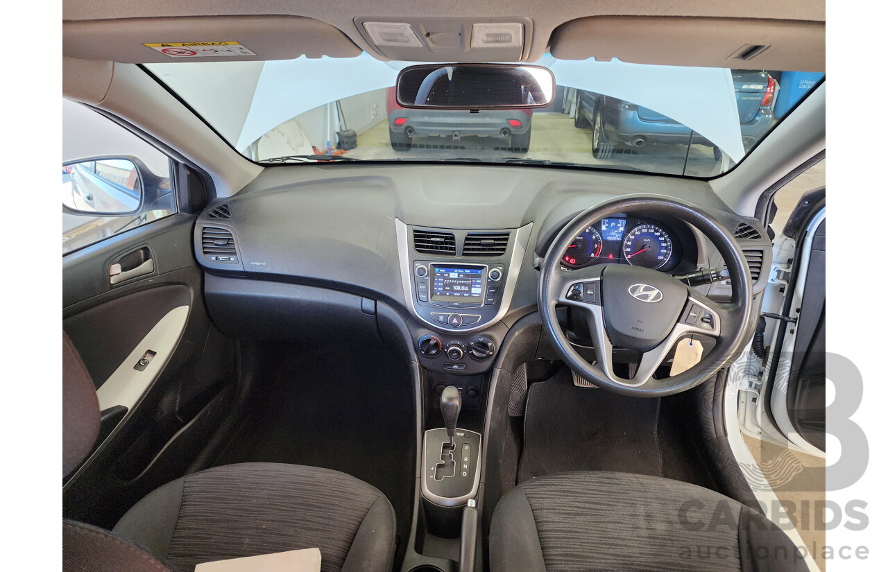 10/2016 Hyundai Accent Active RB4 MY17 5d Hatchback White 1.4L
