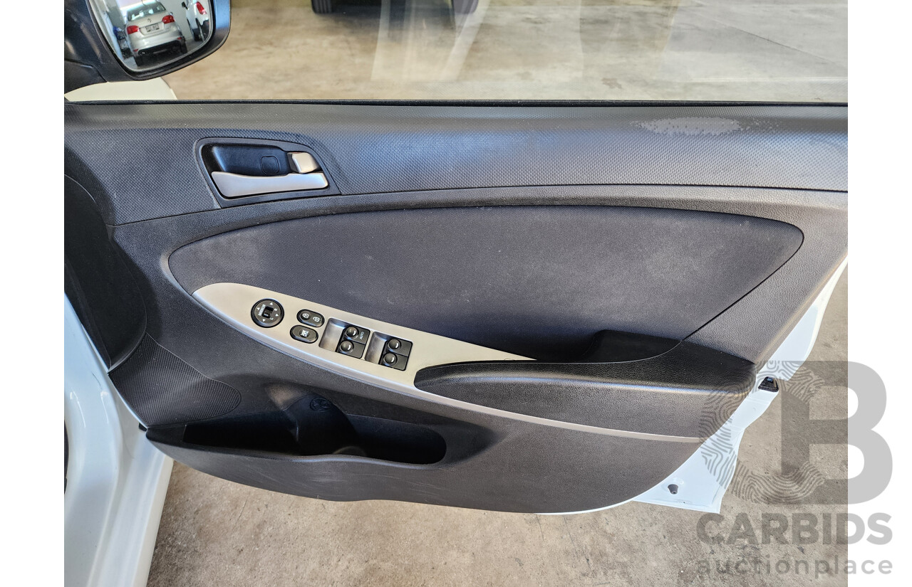 10/2016 Hyundai Accent Active RB4 MY17 5d Hatchback White 1.4L