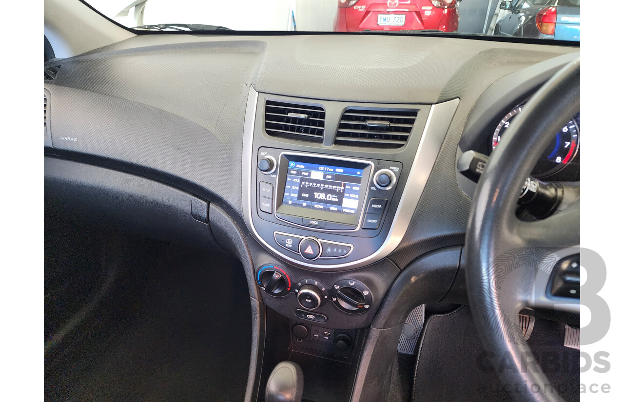 10/2016 Hyundai Accent Active RB4 MY17 5d Hatchback White 1.4L