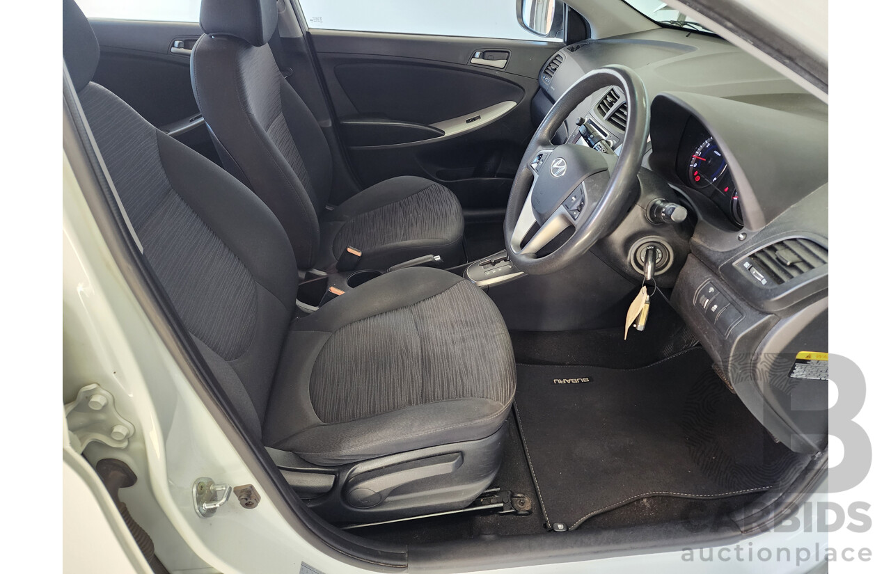 10/2016 Hyundai Accent Active RB4 MY17 5d Hatchback White 1.4L