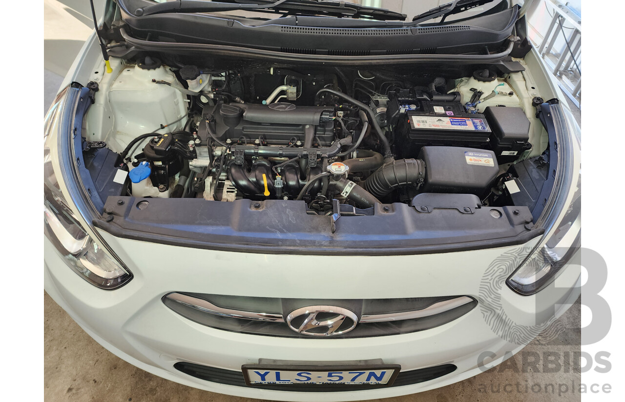 10/2016 Hyundai Accent Active RB4 MY17 5d Hatchback White 1.4L