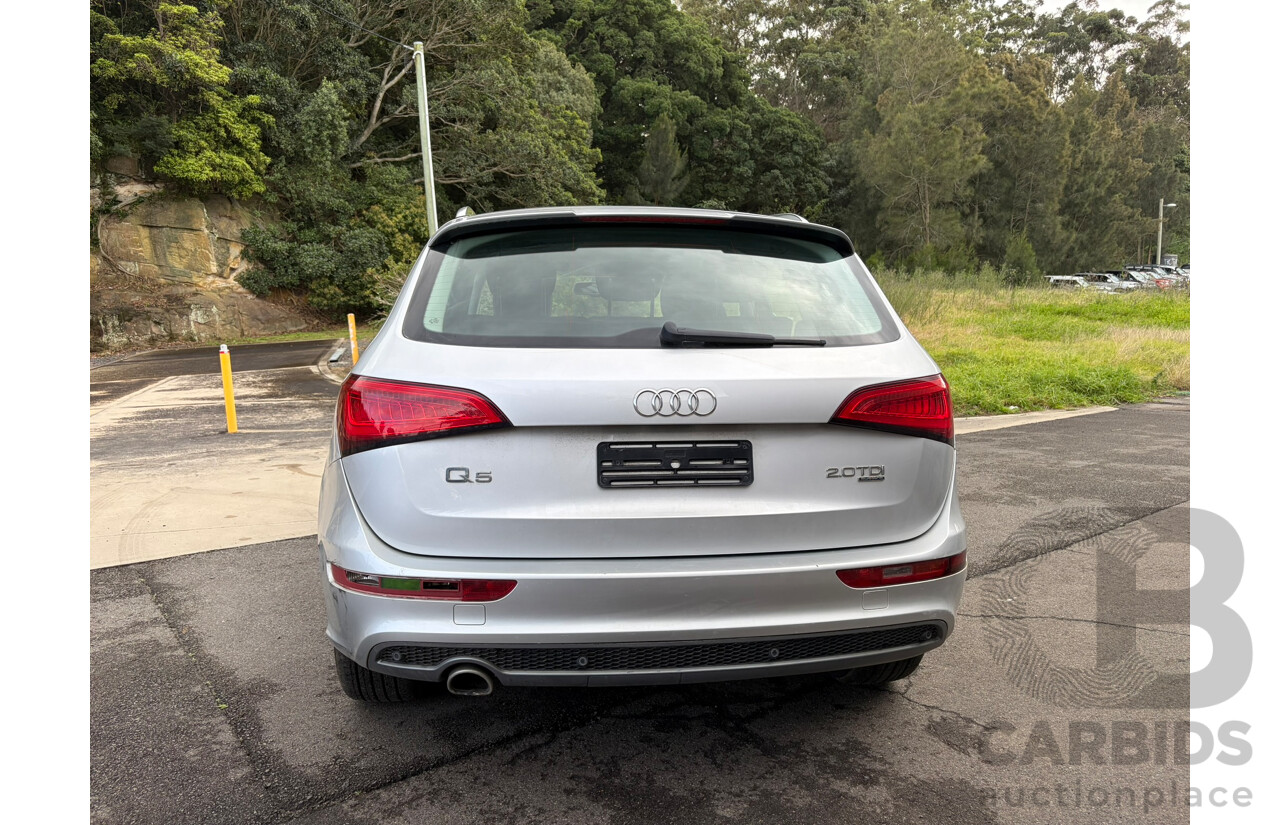 05/2015 Audi Q5 2.0 TDI QUATTRO AWD 8R MY13 4D Wagon Ice Silver Metallic 2.0L