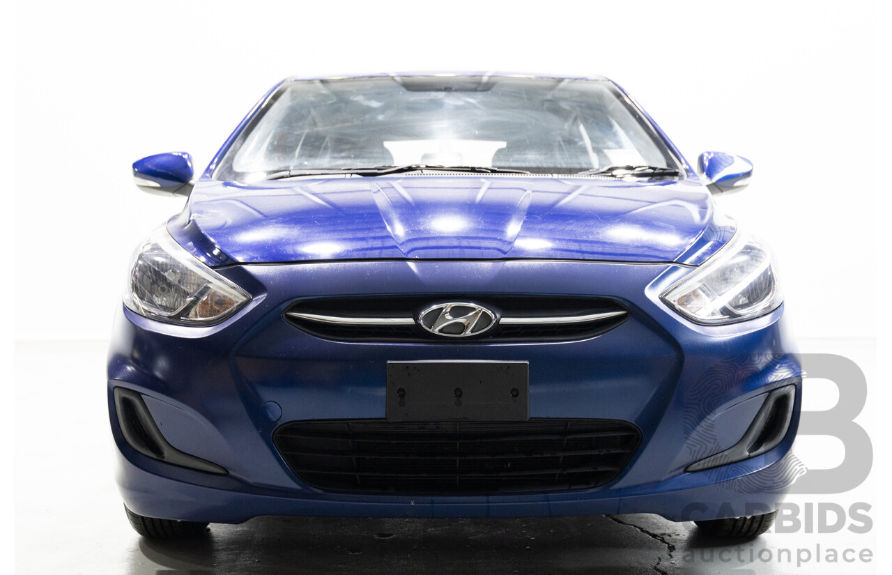 3/2017 Hyundai Accent Active RB4 MY17 5d Hatchback Blue 1.4L