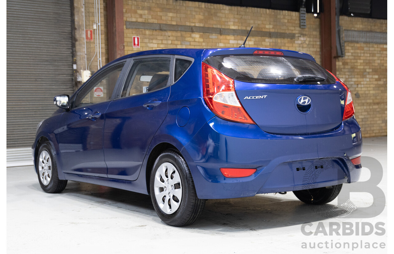 3/2017 Hyundai Accent Active RB4 MY17 5d Hatchback Blue 1.4L