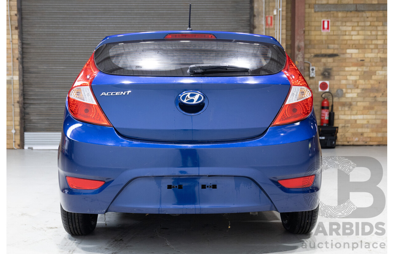 3/2017 Hyundai Accent Active RB4 MY17 5d Hatchback Blue 1.4L