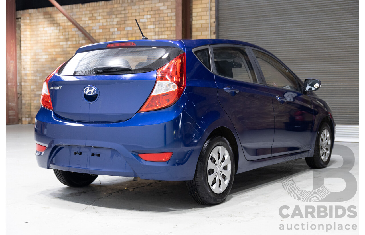 3/2017 Hyundai Accent Active RB4 MY17 5d Hatchback Blue 1.4L