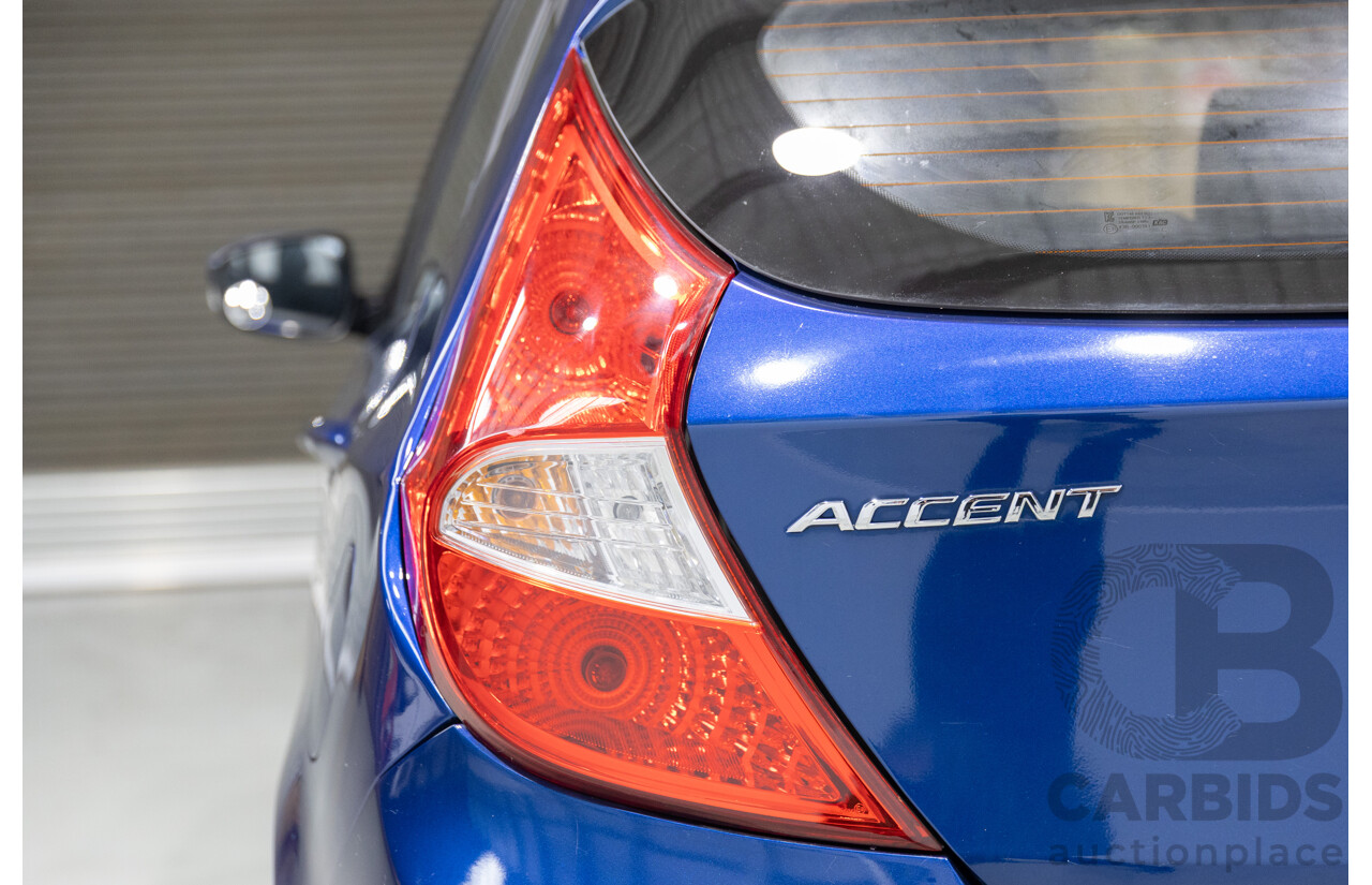 3/2017 Hyundai Accent Active RB4 MY17 5d Hatchback Blue 1.4L