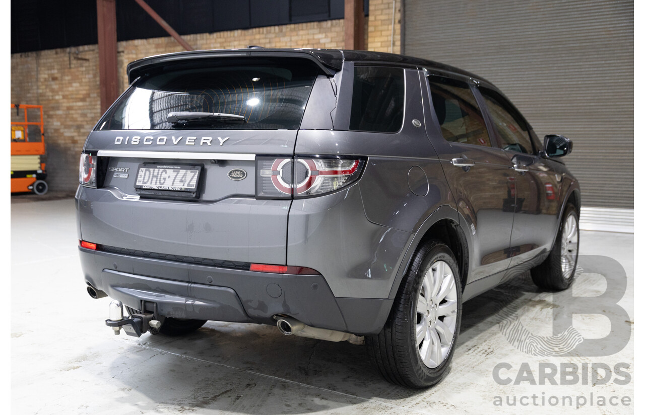 06/2016 Land Rover Discovery Sport SD4 HSE Luxury (AWD) LC MY16.5 4D Wagon Grey Turbo Diesel 2.2L - 7 Seater