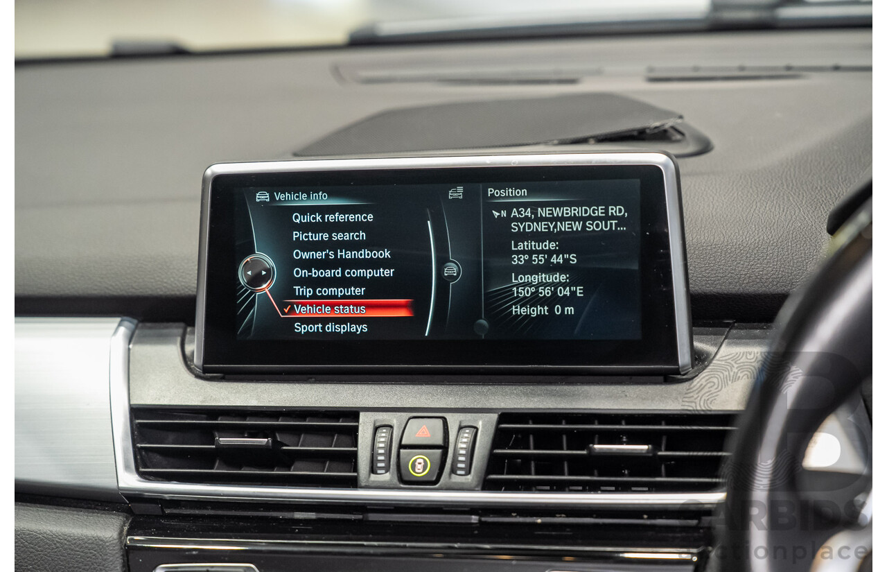 01/2015 BMW 225i Active Tourer Sport Line (FWD) F45 4d Wagon Black 2.0L