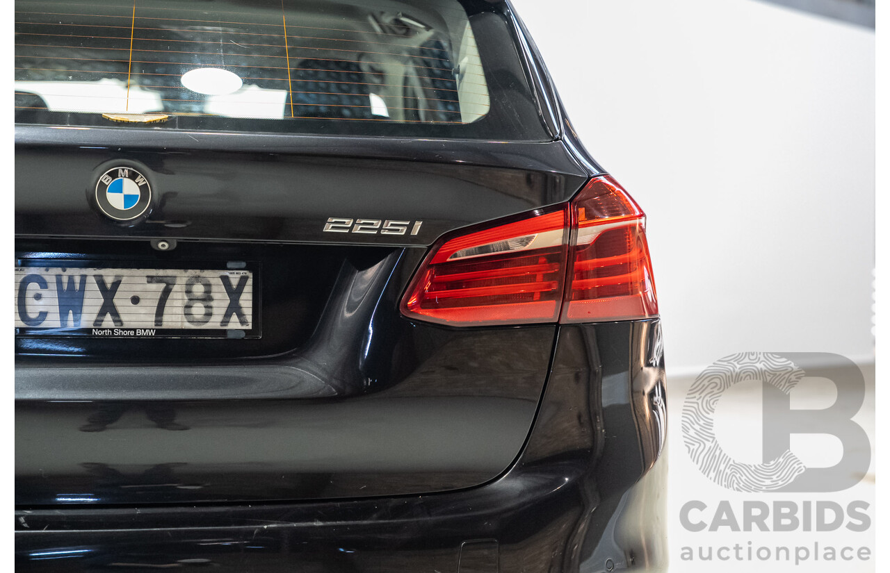 01/2015 BMW 225i Active Tourer Sport Line (FWD) F45 4d Wagon Black 2.0L