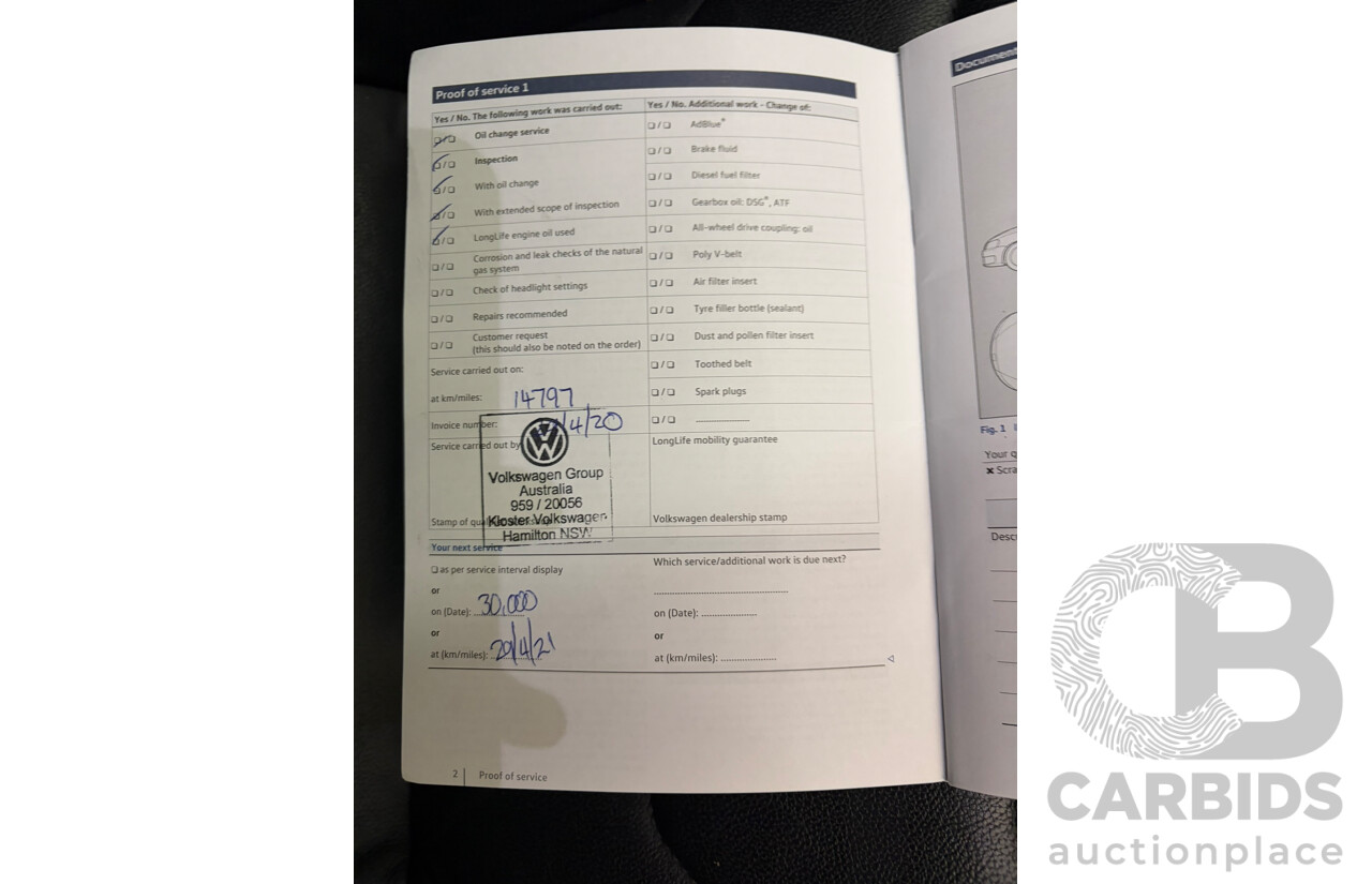 08/2019 Volkswagen Tiguan 162 TSI HIGHLINE (AWD) 5NA MY19 4d Wagon Deep Black 2.0L