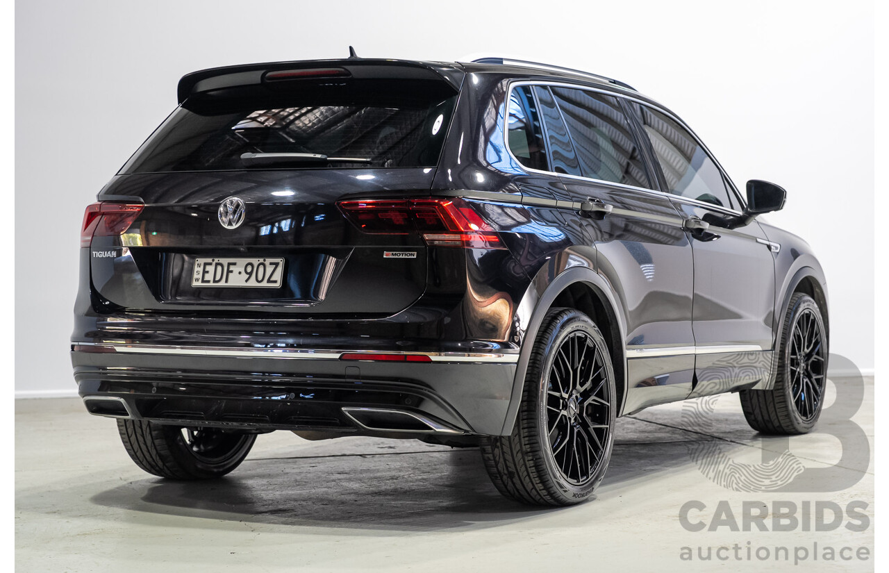 08/2019 Volkswagen Tiguan 162 TSI HIGHLINE (AWD) 5NA MY19 4d Wagon Deep Black 2.0L