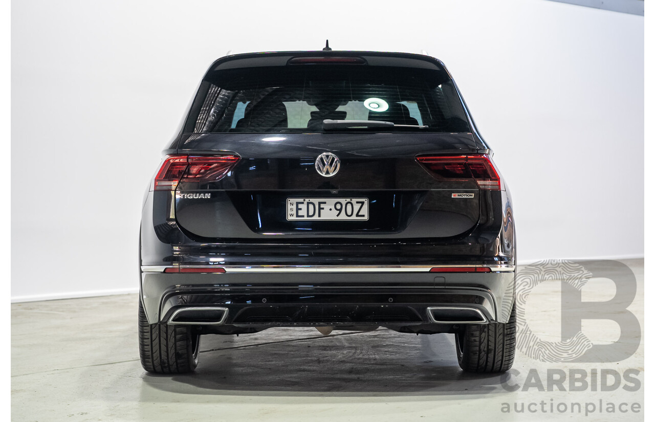 08/2019 Volkswagen Tiguan 162 TSI HIGHLINE (AWD) 5NA MY19 4d Wagon Deep Black 2.0L