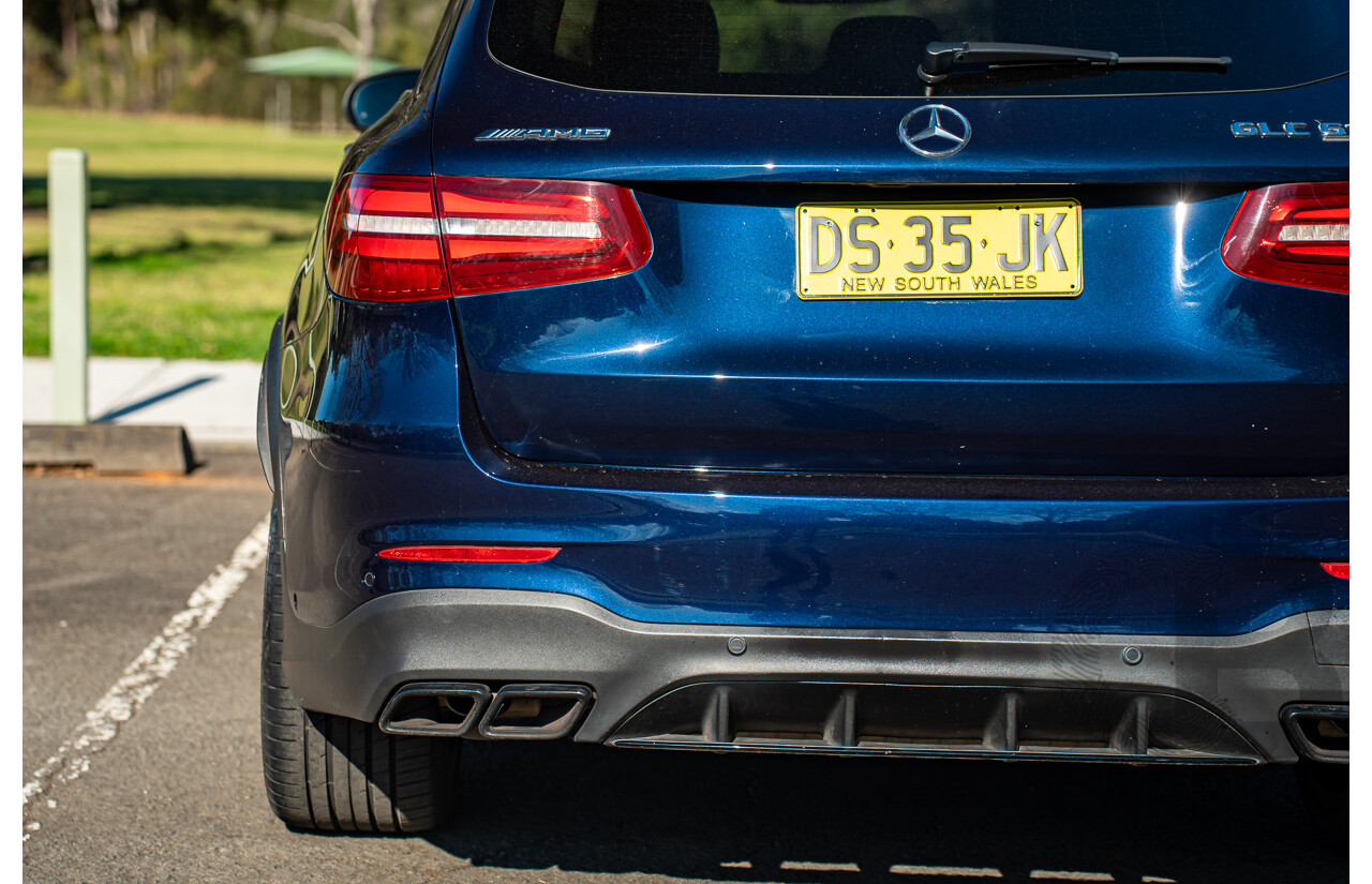 10/2018 Mercedes-AMG GLC63S 4MATIC+ (AWD) X253 MY19.5 4d Wagon Cavansite Metallic Blue 4.0L