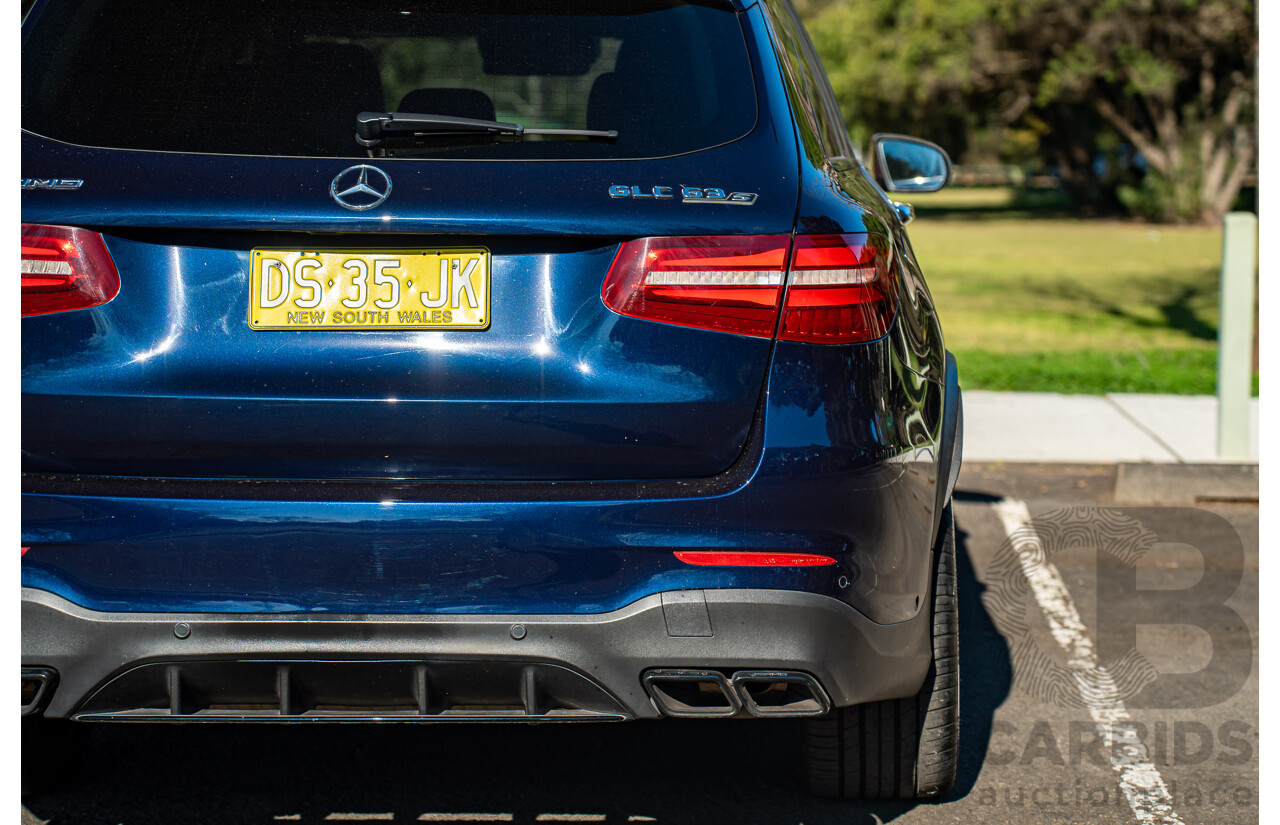 10/2018 Mercedes-AMG GLC63S 4MATIC+ (AWD) X253 MY19.5 4d Wagon Cavansite Metallic Blue 4.0L