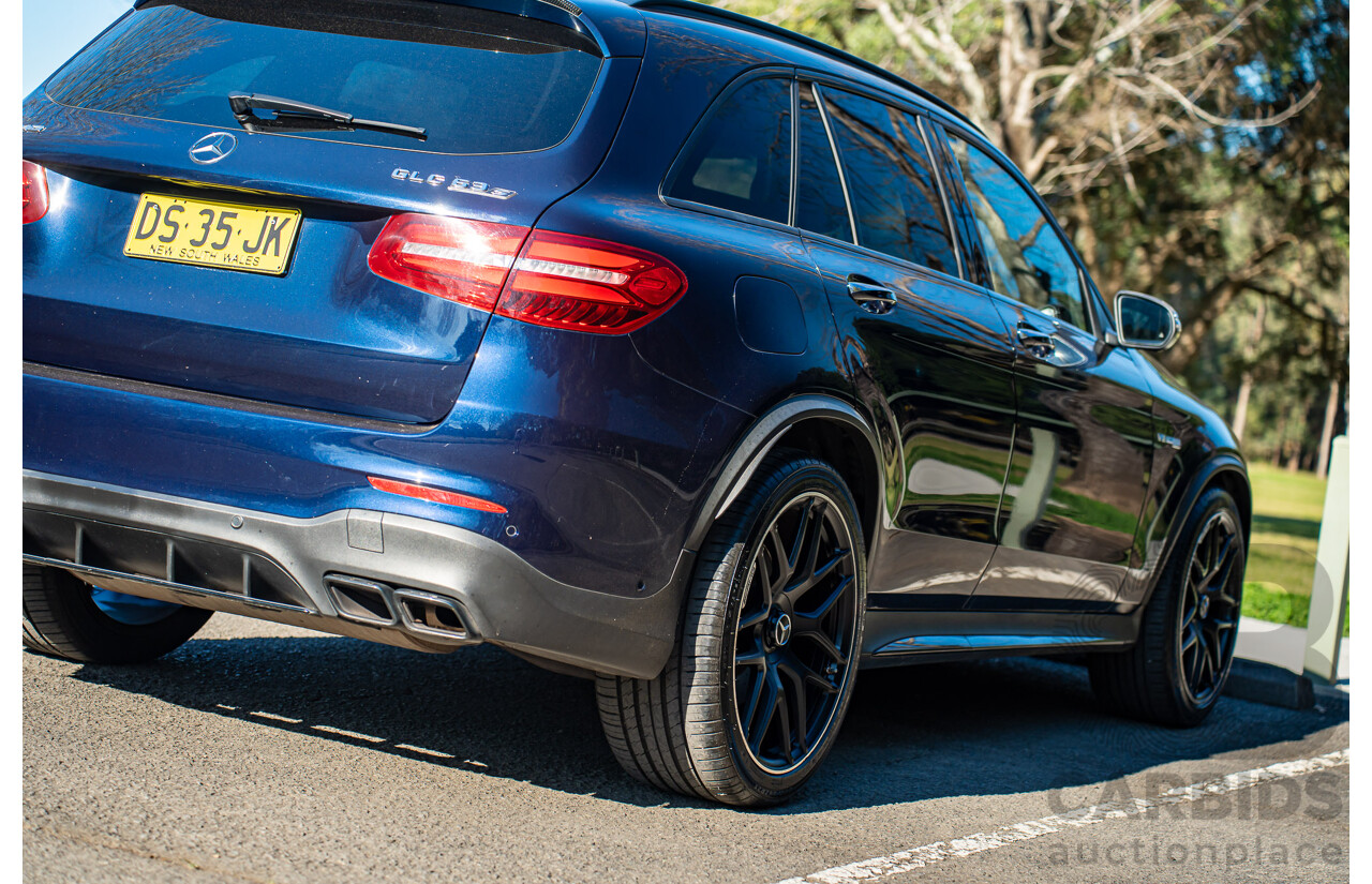 10/2018 Mercedes-AMG GLC63S 4MATIC+ (AWD) X253 MY19.5 4d Wagon Cavansite Metallic Blue 4.0L