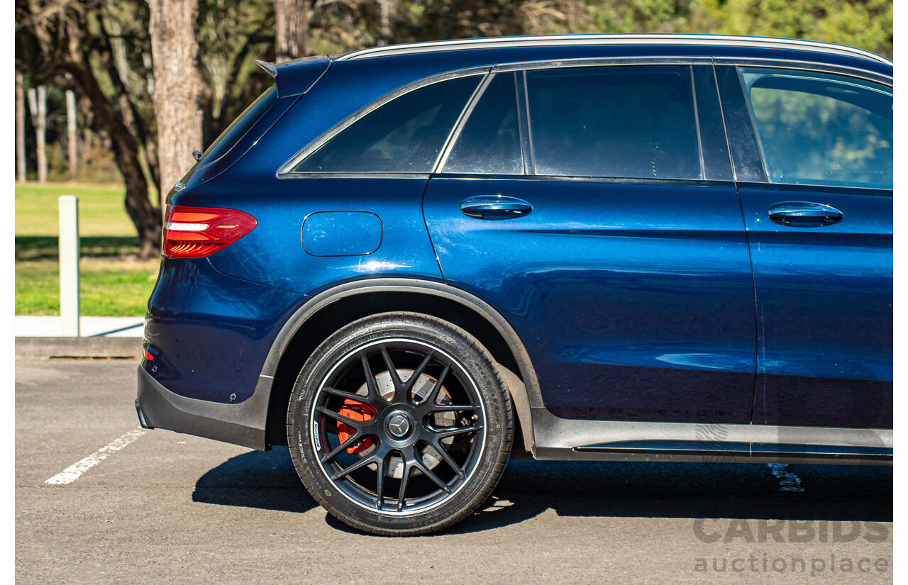10/2018 Mercedes-AMG GLC63S 4MATIC+ (AWD) X253 MY19.5 4d Wagon Cavansite Metallic Blue 4.0L