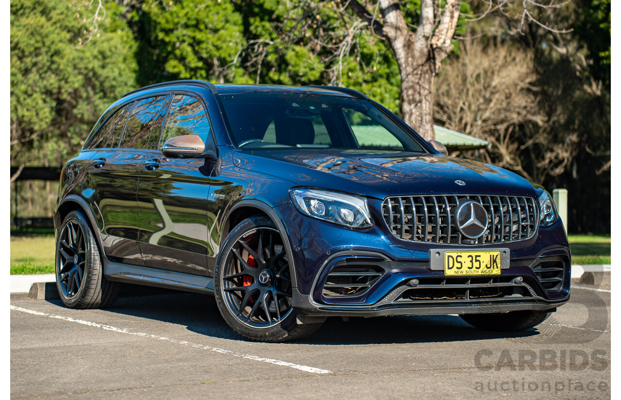10/2018 Mercedes-AMG GLC63S 4MATIC+ (AWD) X253 MY19.5 4d Wagon Cavansite Metallic Blue 4.0L