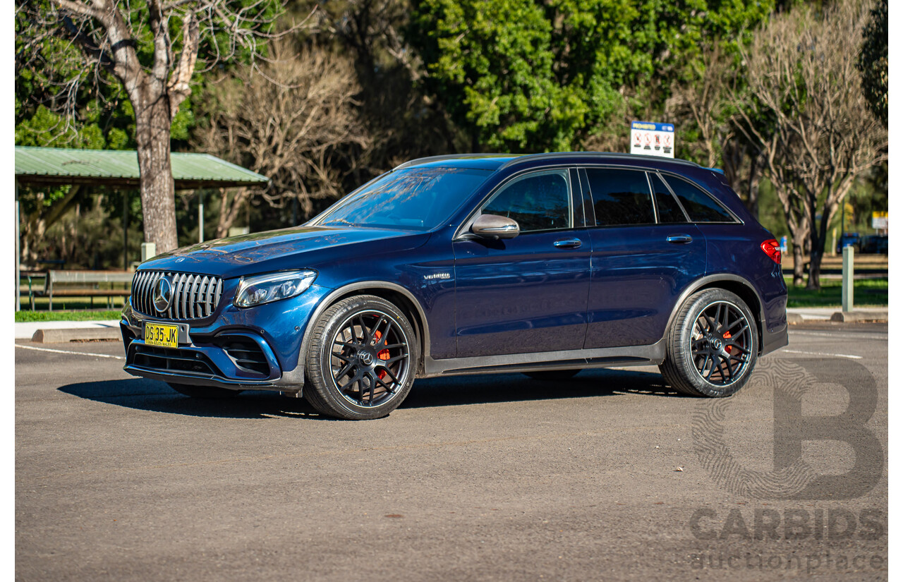 10/2018 Mercedes-AMG GLC63S 4MATIC+ (AWD) X253 MY19.5 4d Wagon Cavansite Metallic Blue 4.0L