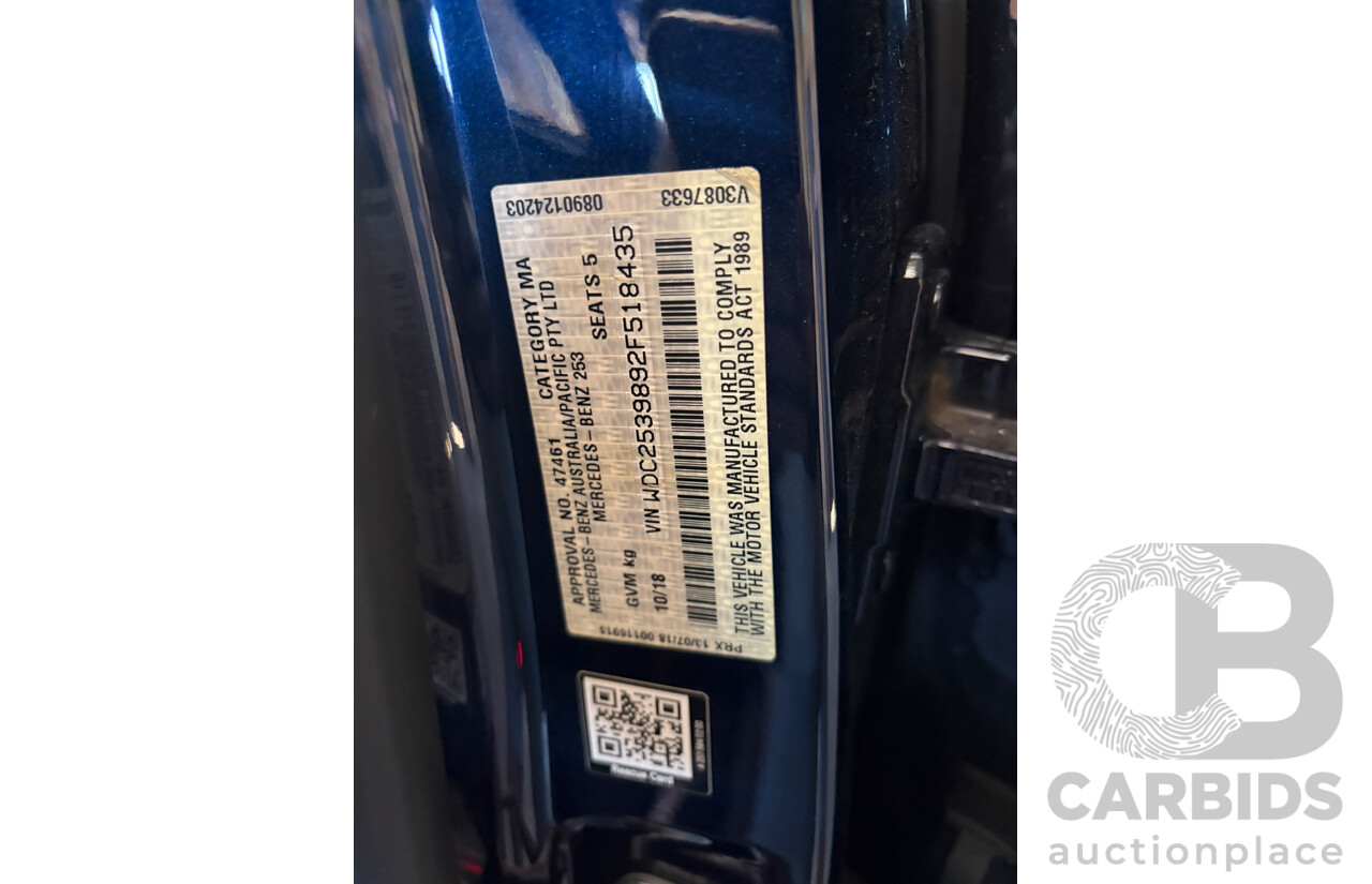 10/2018 Mercedes-AMG GLC63S 4MATIC+ (AWD) X253 MY19.5 4d Wagon Cavansite Metallic Blue 4.0L