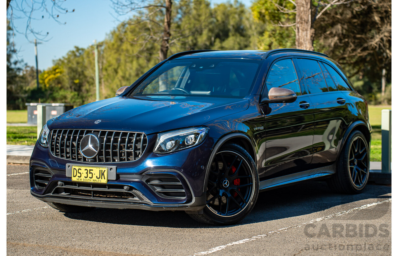 10/2018 Mercedes-AMG GLC63S 4MATIC+ (AWD) X253 MY19.5 4d Wagon Cavansite Metallic Blue 4.0L