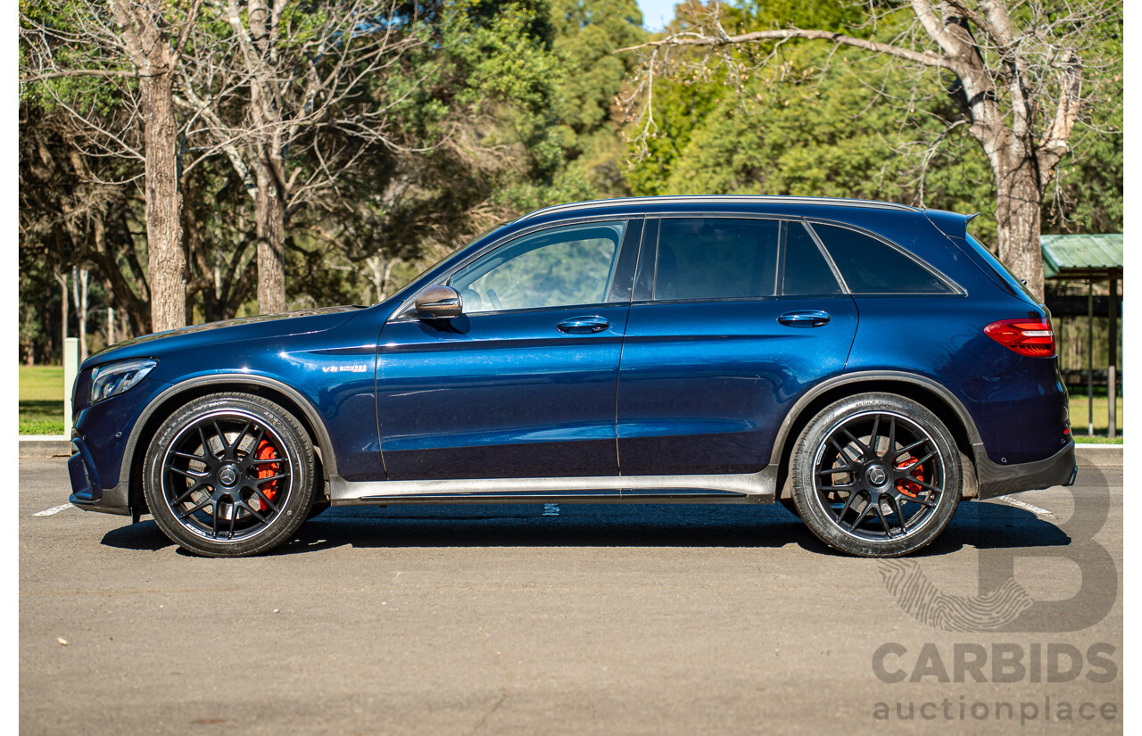 10/2018 Mercedes-AMG GLC63S 4MATIC+ (AWD) X253 MY19.5 4d Wagon Cavansite Metallic Blue 4.0L