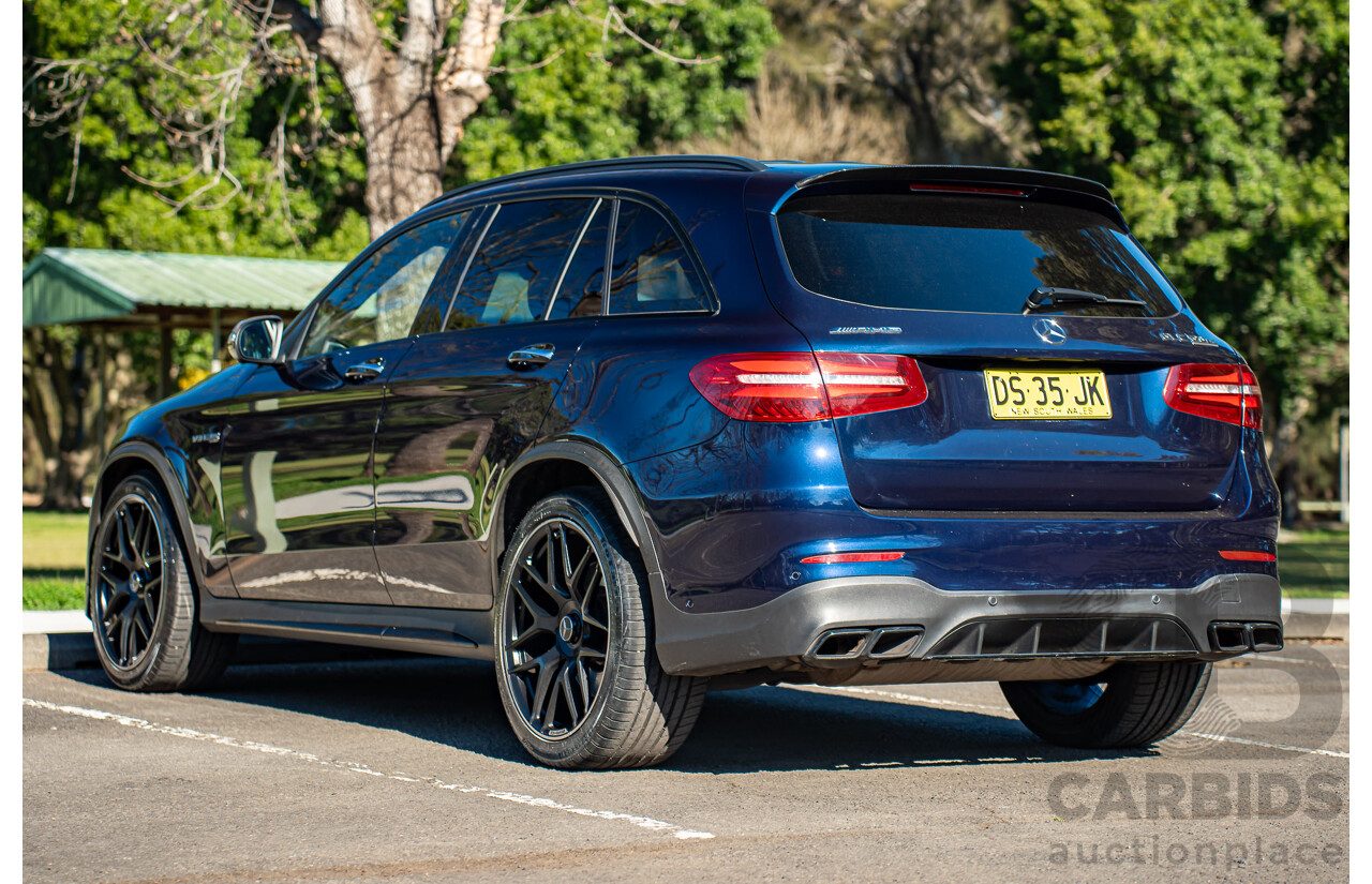10/2018 Mercedes-AMG GLC63S 4MATIC+ (AWD) X253 MY19.5 4d Wagon Cavansite Metallic Blue 4.0L