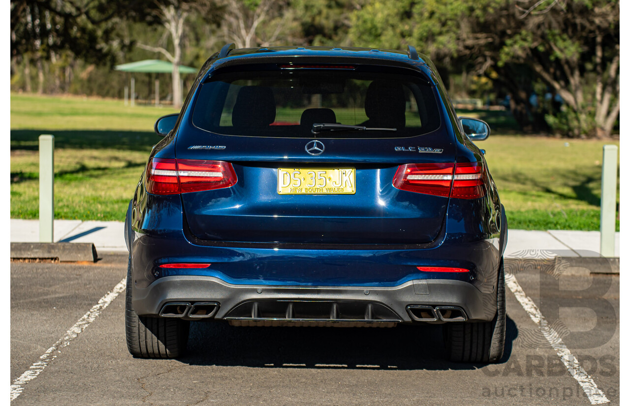 10/2018 Mercedes-AMG GLC63S 4MATIC+ (AWD) X253 MY19.5 4d Wagon Cavansite Metallic Blue 4.0L