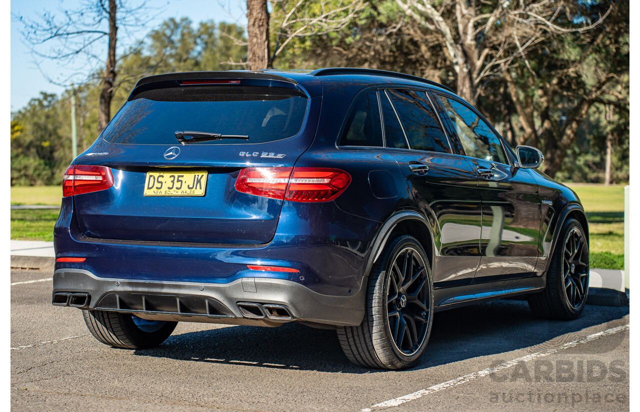 10/2018 Mercedes-AMG GLC63S 4MATIC+ (AWD) X253 MY19.5 4d Wagon Cavansite Metallic Blue 4.0L