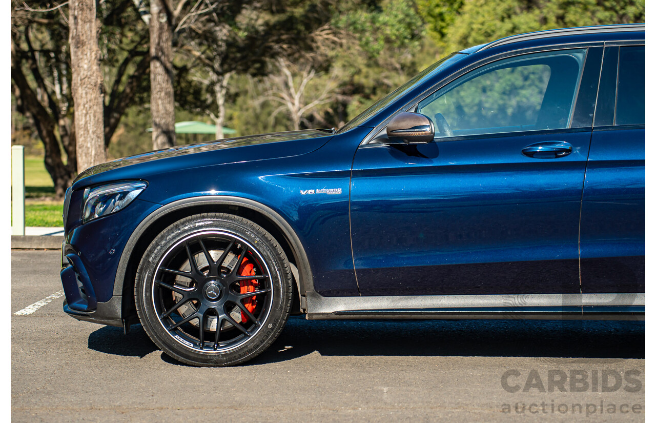 10/2018 Mercedes-AMG GLC63S 4MATIC+ (AWD) X253 MY19.5 4d Wagon Cavansite Metallic Blue 4.0L